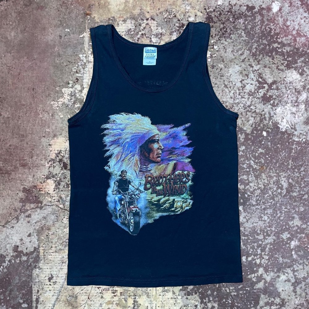 2000s Brothers in the Wind Spendin Time Behind Bars Vintage Biker Tanktop Medium